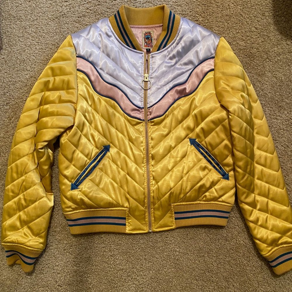 Classic Rock Couture Dolly Western Mustard Bomber Jacket